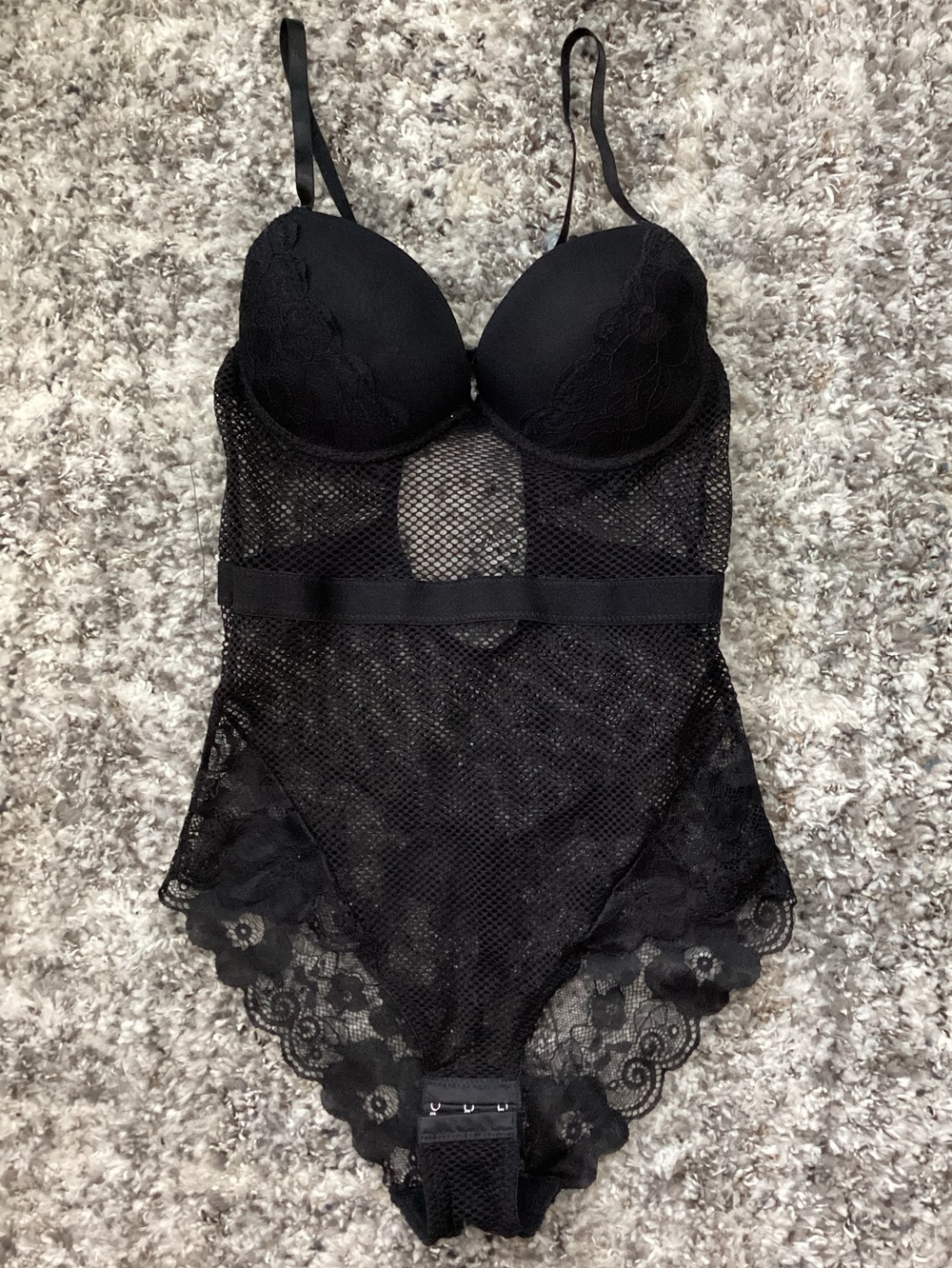 Black Lace & Mesh Bodysuit